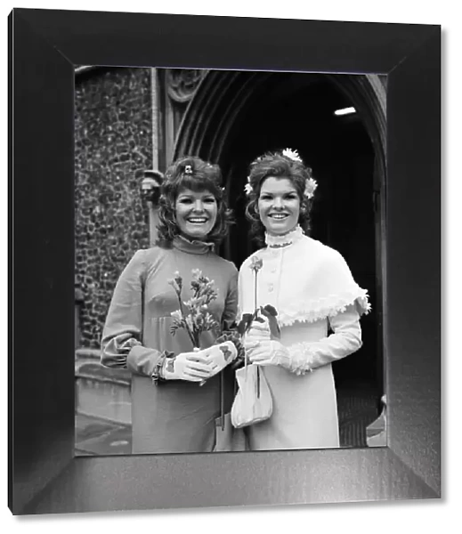 The wedding of actor Bill Treacher and actress Katherine Kessey held at St Leonard