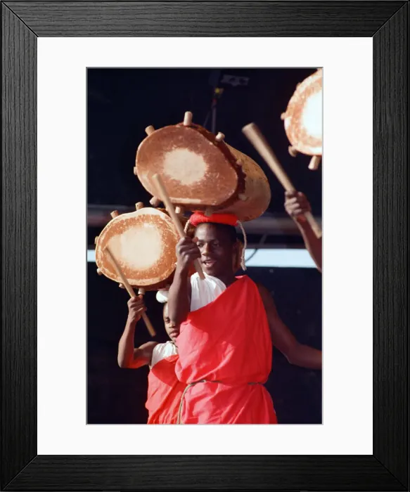 Framed Print : Artists performing at WOMAD festival at Rivermead in Reading, Berkshire, 18th July 1992 Framed Print : Artists performing at WOMAD festival at Rivermead in Reading, Berkshire, 18th July 1992