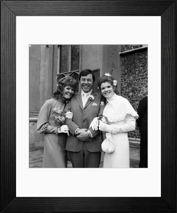 Framed Print : The wedding of actor Bill Treacher and actress Katherine Kessey held at St Leonard Framed Print : The wedding of actor Bill Treacher and actress Katherine Kessey held at St Leonard