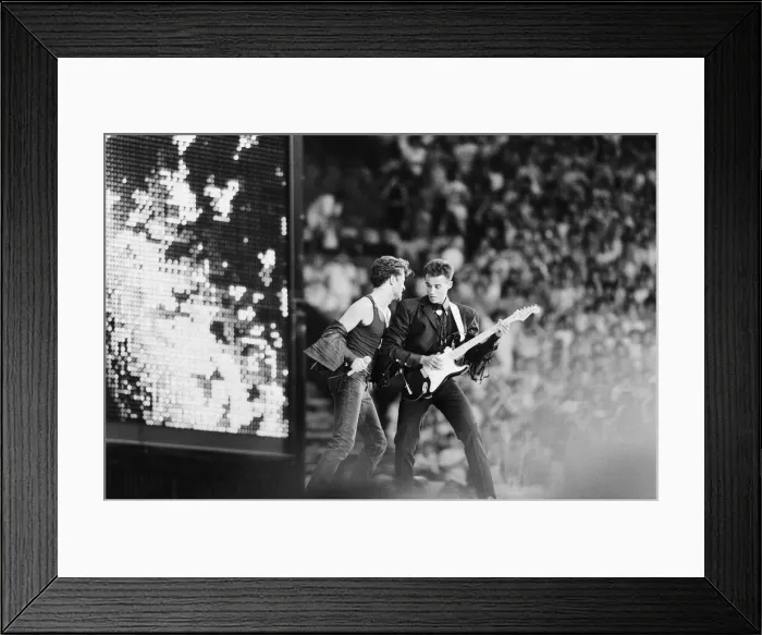 Framed Print : Wham. The Farewell Concert at Wembley Stadium, London England (Picture Framed Print : Wham. The Farewell Concert at Wembley Stadium, London England (Picture