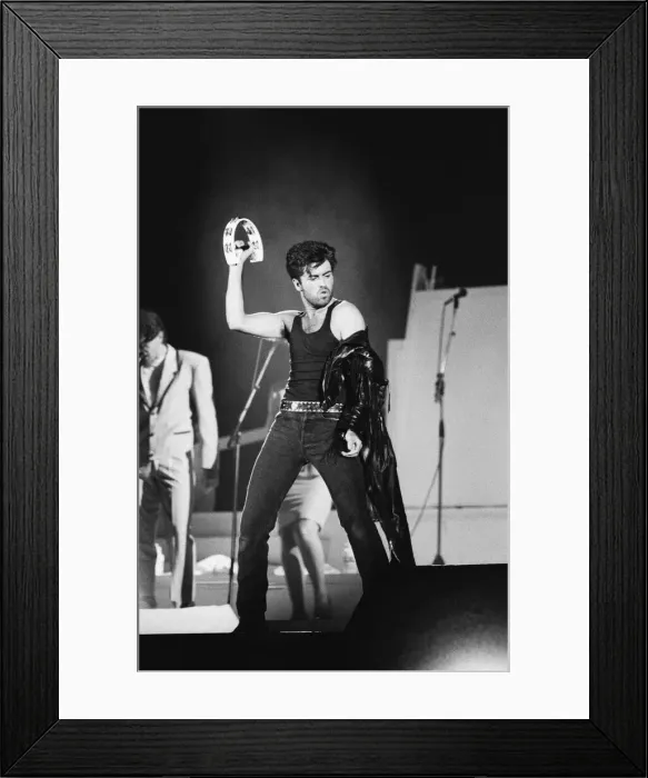 Framed Print : Wham. The Farewell Concert at Wembley Stadium, London England (Picture Framed Print : Wham. The Farewell Concert at Wembley Stadium, London England (Picture