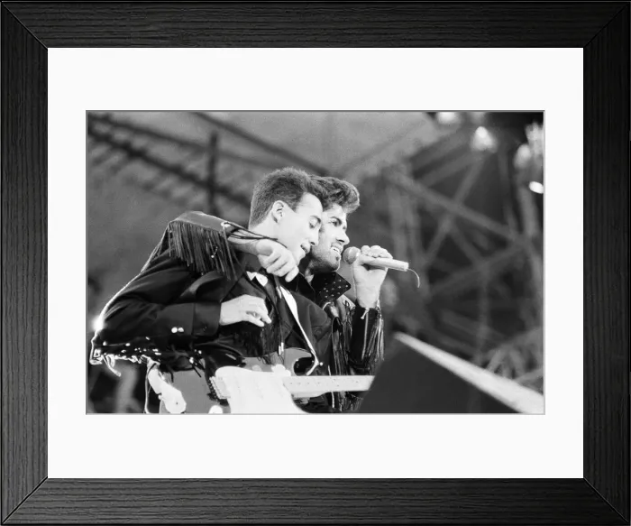 Framed Print : Wham. The Farewell Concert at Wembley Stadium, London England (Picture Framed Print : Wham. The Farewell Concert at Wembley Stadium, London England (Picture