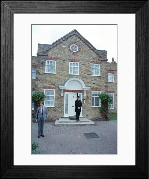 Framed Print : Police outside the new home of Margaret and Denis Thatcher in Dulwich Framed Print : Police outside the new home of Margaret and Denis Thatcher in Dulwich