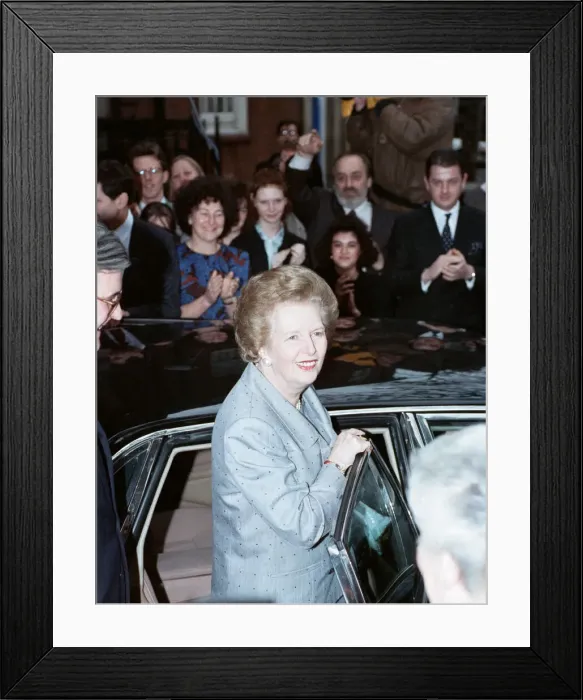 Framed Print : Prime Minister Margaret Thatcher at Conservative headquarters, Smith Square