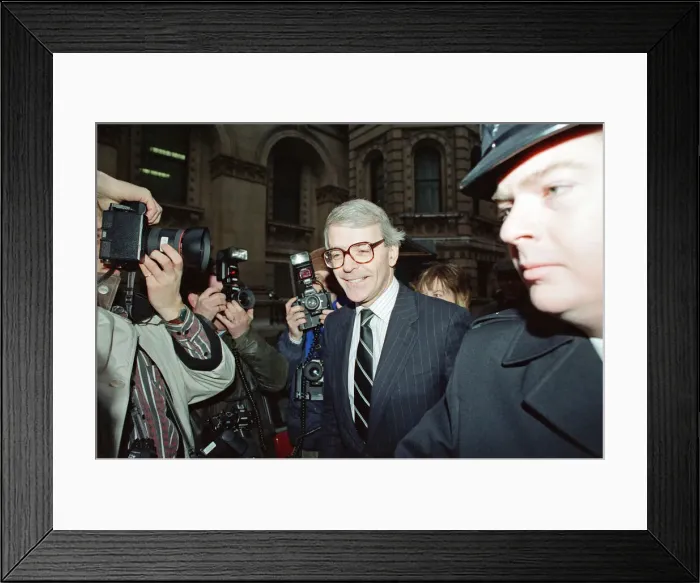 Framed Print : John Major at 10 Downing Street following the Prime Ministers resignation