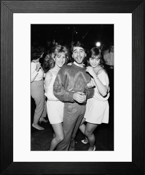 Framed Print : People having a fun at Scarletts'club. 1983 Framed Print : People having a fun at Scarletts'club. 1983