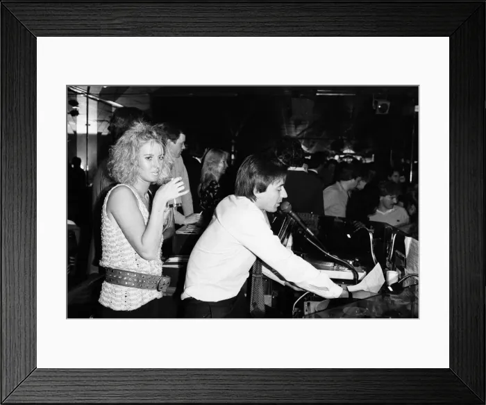 Framed Print : People having a fun at Scarletts'club. 1983