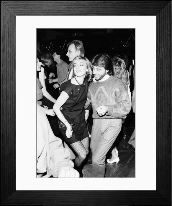 Framed Print : People having a fun at Scarletts'club. 1983