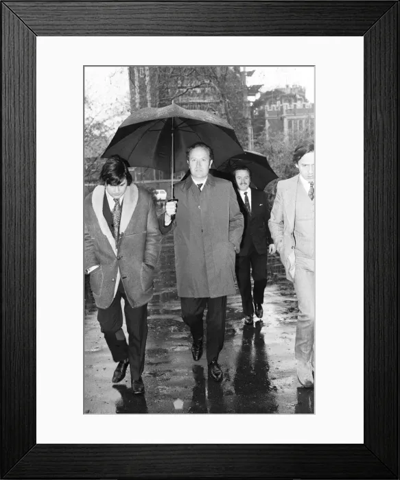 Framed Print : Mr James Douglas Spooner, pictured holding his umbrella Framed Print : Mr James Douglas Spooner, pictured holding his umbrella