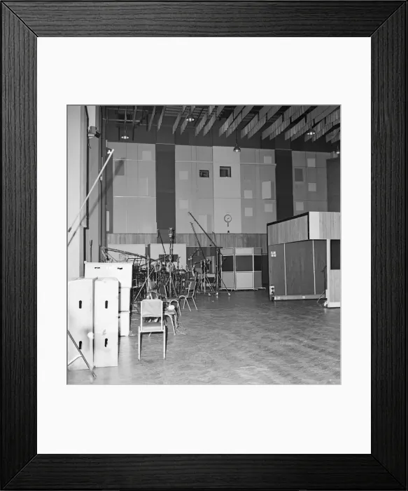 Framed Print : EMI Abbey Road Recording Studio Feature. Picture shows Studio 2 where The Beatles