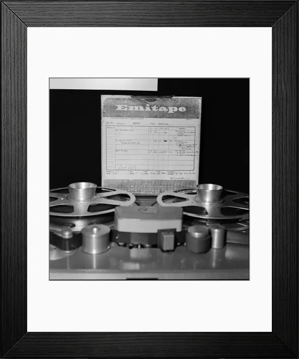 Framed Print : EMI Abbey Road Recording Studio Feature. Picture shows one of the reel to reel tape Framed Print : EMI Abbey Road Recording Studio Feature. Picture shows one of the reel to reel tape