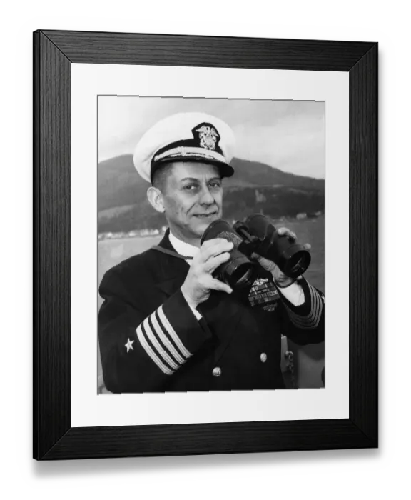Framed Print : Captain Richard Boyer Laning, Commanding Officer of USS Proteus