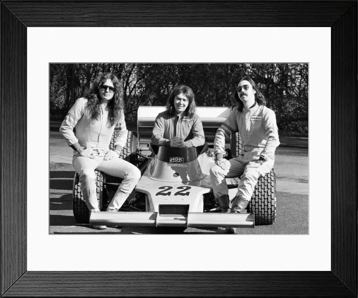 Framed Print : Whitesnake at the headquarters of Team Surtees at Edenbridge, Kent Framed Print : Whitesnake at the headquarters of Team Surtees at Edenbridge, Kent