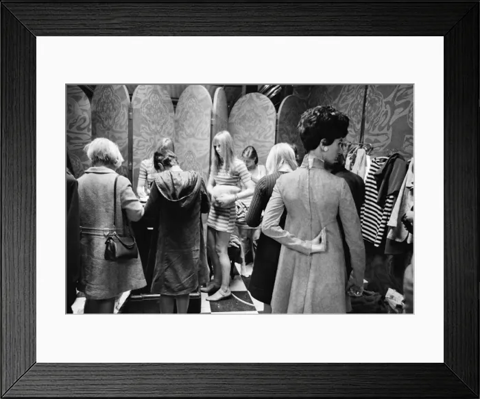 Framed Print : Picture shows Biba Boutique in its 2nd home at 19-21 Kensington Church Street