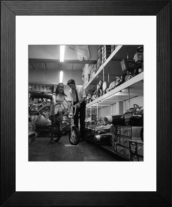 Framed Print : Chopper bike at Romer Parrish. 1971 Framed Print : Chopper bike at Romer Parrish. 1971