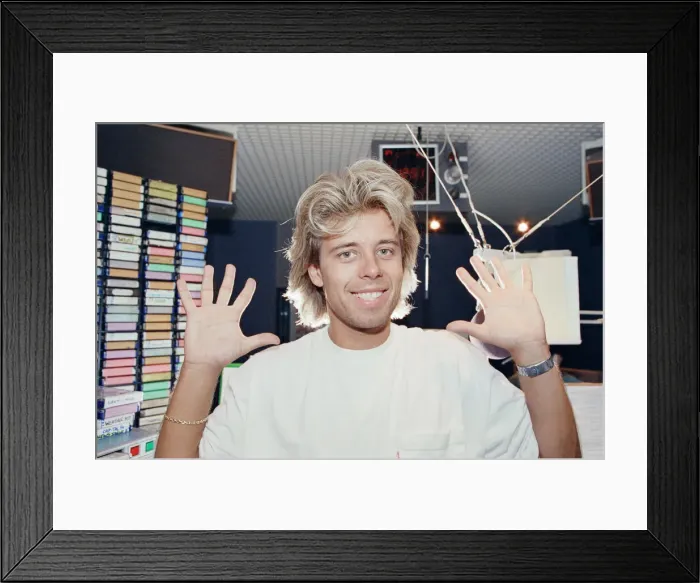 Framed Print : Pat Sharp (born Patrick Sharpin, 25 October 1961)s an English radio Framed Print : Pat Sharp (born Patrick Sharpin, 25 October 1961)s an English radio