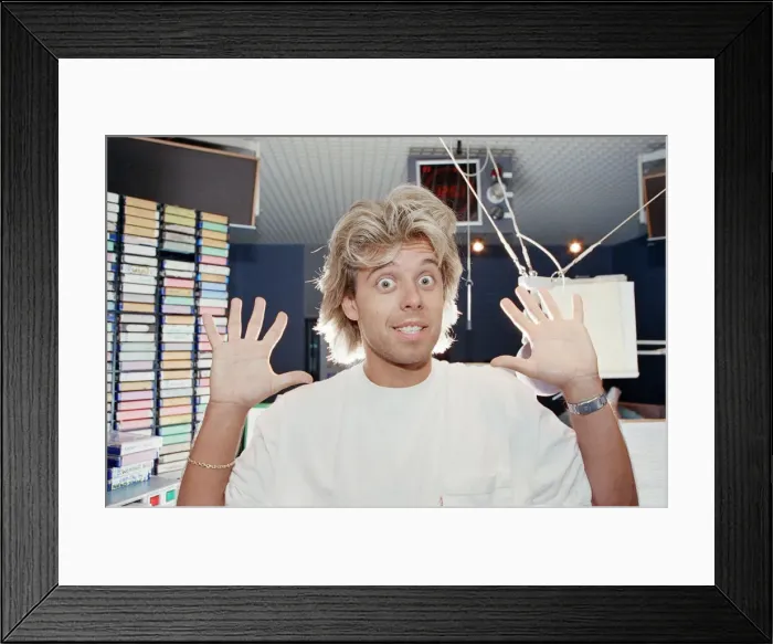 Framed Print : Pat Sharp (born Patrick Sharpin, 25 October 1961)s an English radio Framed Print : Pat Sharp (born Patrick Sharpin, 25 October 1961)s an English radio