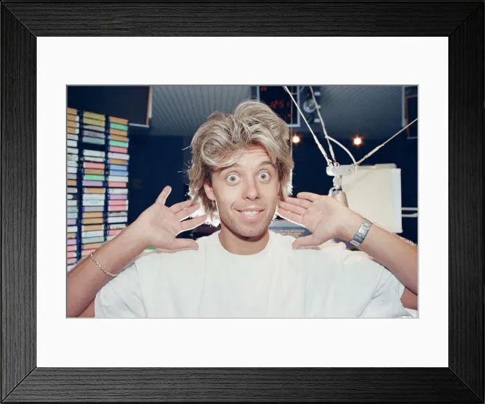 Framed Print : Pat Sharp (born Patrick Sharpin, 25 October 1961)s an English radio