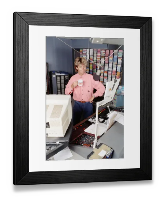 Framed Print : Pat Sharp (born Patrick Sharpin, 25 October 1961)s an English radio Framed Print : Pat Sharp (born Patrick Sharpin, 25 October 1961)s an English radio