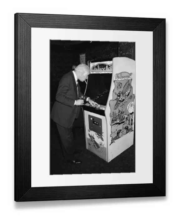Framed Print : Space Invader machines in a pub. 1980