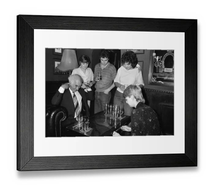 Framed Print : Space Invader machines in a pub. 1980