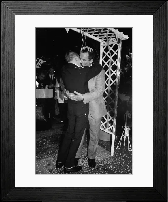 Framed Print : Gay wedding event. 17th August 1987 Framed Print : Gay wedding event. 17th August 1987
