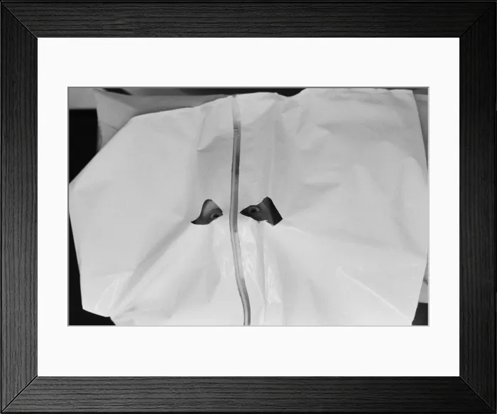 Framed Print : AIDS body bag. 13th March 1987 Framed Print : AIDS body bag. 13th March 1987