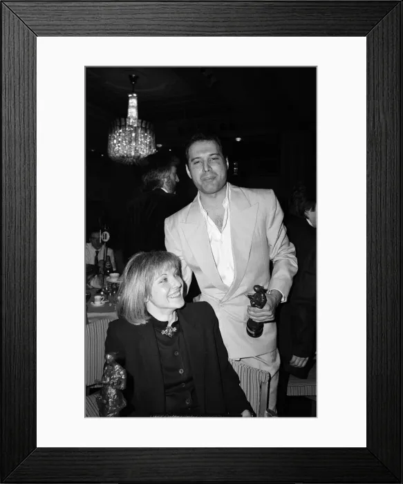 Framed Print : The Ivor Novello Awards. Pictured, Freddie Mercury of Queen and Mary Austin Framed Print : The Ivor Novello Awards. Pictured, Freddie Mercury of Queen and Mary Austin