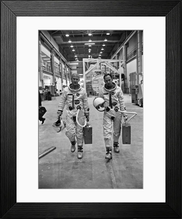 Framed Print : Astronauts Edwin Eugene Buzz Aldrin (Left) and Theodore Cordy Ted Freeman (Right Framed Print : Astronauts Edwin Eugene Buzz Aldrin (Left) and Theodore Cordy Ted Freeman (Right