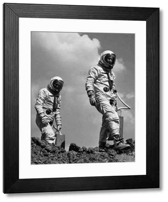 Framed Print : Astronauts Edwin Eugene Buzz Aldrin (right) and Theodore Cordy Ted Freeman (left Framed Print : Astronauts Edwin Eugene Buzz Aldrin (right) and Theodore Cordy Ted Freeman (left