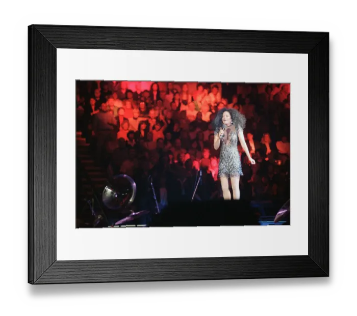 Framed Print : Diana Ross performs at The Metro Arena, Newcastle, Newcastle Upon Tyne - England