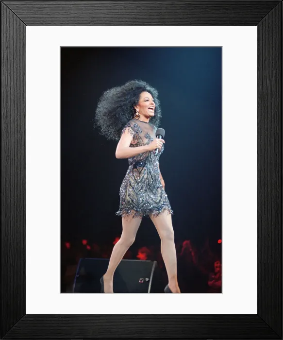 Framed Print : Diana Ross performs at The Metro Arena, Newcastle, Newcastle Upon Tyne - England Framed Print : Diana Ross performs at The Metro Arena, Newcastle, Newcastle Upon Tyne - England