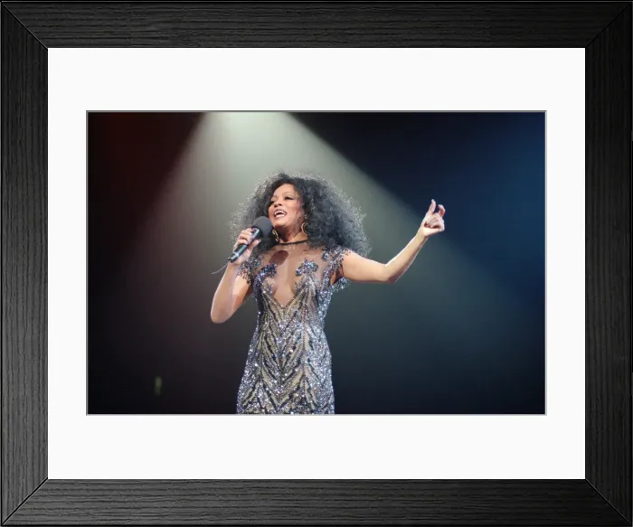 Framed Print : Diana Ross performs at The Metro Arena, Newcastle, Newcastle Upon Tyne - England Framed Print : Diana Ross performs at The Metro Arena, Newcastle, Newcastle Upon Tyne - England