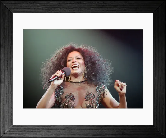 Framed Print : Diana Ross performs at The Metro Arena, Newcastle, Newcastle Upon Tyne - England Framed Print : Diana Ross performs at The Metro Arena, Newcastle, Newcastle Upon Tyne - England
