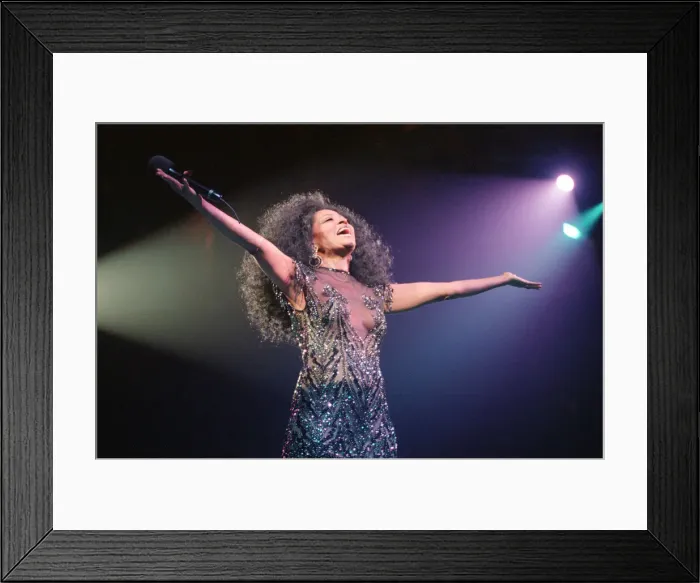 Framed Print : Diana Ross performs at The Metro Arena, Newcastle, Newcastle Upon Tyne - England Framed Print : Diana Ross performs at The Metro Arena, Newcastle, Newcastle Upon Tyne - England