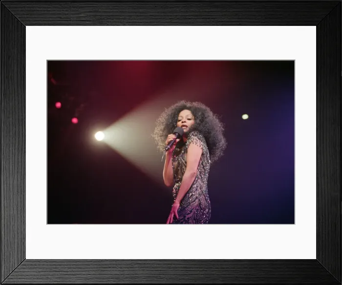 Framed Print : Diana Ross performs at The Metro Arena, Newcastle, Newcastle Upon Tyne - England Framed Print : Diana Ross performs at The Metro Arena, Newcastle, Newcastle Upon Tyne - England