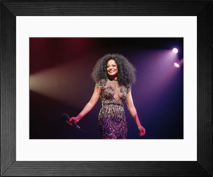 Framed Print : Diana Ross performs at The Metro Arena, Newcastle, Newcastle Upon Tyne - England Framed Print : Diana Ross performs at The Metro Arena, Newcastle, Newcastle Upon Tyne - England