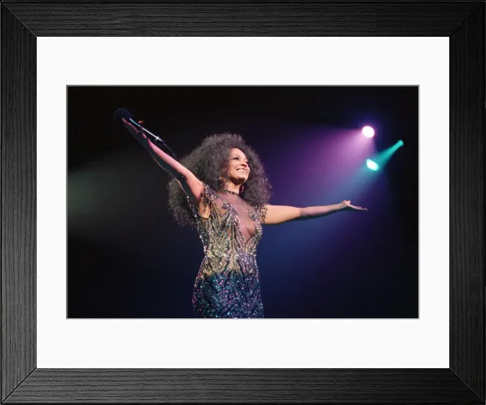 Framed Print : Diana Ross performs at The Metro Arena, Newcastle, Newcastle Upon Tyne - England Framed Print : Diana Ross performs at The Metro Arena, Newcastle, Newcastle Upon Tyne - England