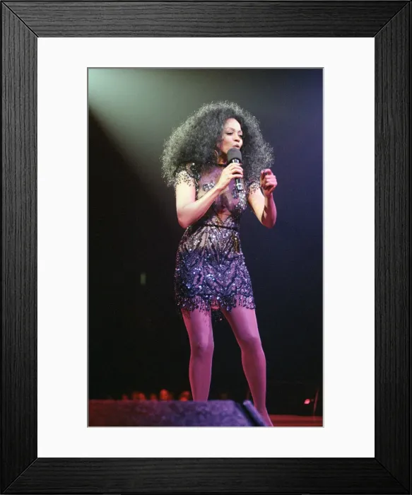 Framed Print : Diana Ross performs at The Metro Arena, Newcastle, Newcastle Upon Tyne - England Framed Print : Diana Ross performs at The Metro Arena, Newcastle, Newcastle Upon Tyne - England