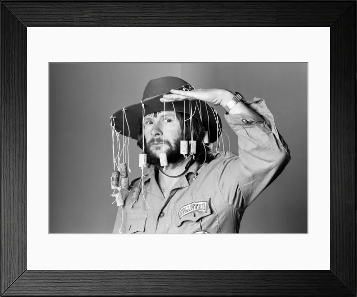 Framed Print : Bill Oddie of The Goodies is flying off to Australia to look for birds Framed Print : Bill Oddie of The Goodies is flying off to Australia to look for birds