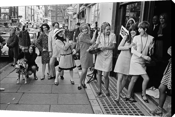 Picture shows Ready Steady Go! presenter Cathy McGowan at the door of Biba Boutique in