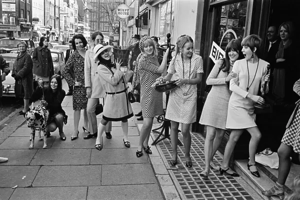 Picture shows Ready Steady Go! presenter Cathy McGowan at the door of Biba Boutique in