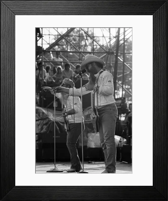 Framed Print : ZZ Top performing at Monsters of Rock festival. Castle Donington. 20th August 1983 Framed Print : ZZ Top performing at Monsters of Rock festival. Castle Donington. 20th August 1983