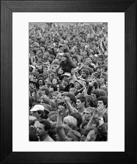Framed Print : Monsters of Rock festival at Castle Donington. 20th August 1983 Framed Print : Monsters of Rock festival at Castle Donington. 20th August 1983