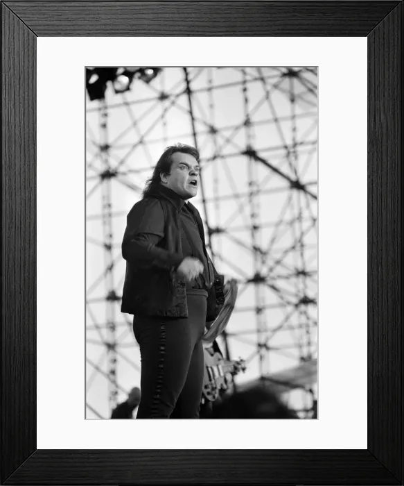 Framed Print : Meatloaf performing at Monsters of Rock festival at Castle Donington. 20th August 1983 Framed Print : Meatloaf performing at Monsters of Rock festival at Castle Donington. 20th August 1983