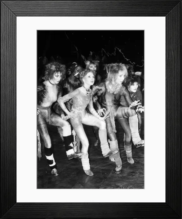 Framed Print : Cast members of Cats, musical based on T. S. Eliot 1939 poetry book Old Possum