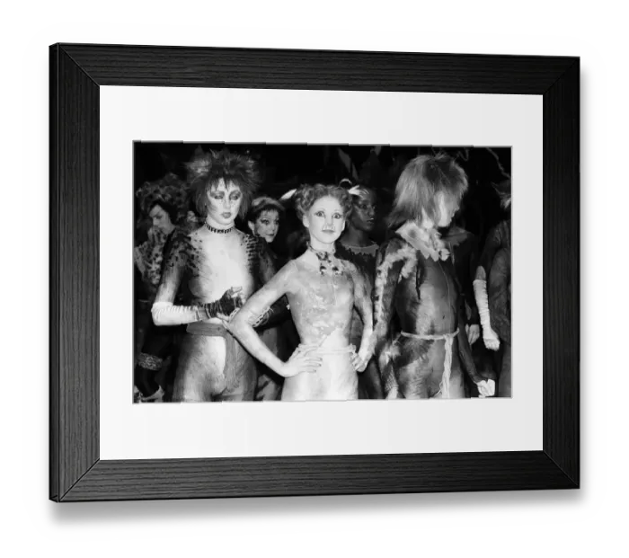 Framed Print : Cast members of Cats, musical based on T. S. Eliot 1939 poetry book Old Possum