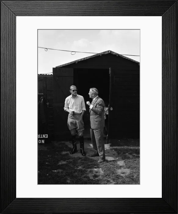 Framed Print : The Duke of Edinburgh was umpire for the polo match between Ham and Windsor teams Framed Print : The Duke of Edinburgh was umpire for the polo match between Ham and Windsor teams