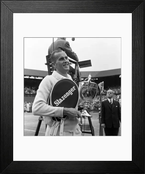 Framed Print : 1960 Wimbledon Championships - Mens singles final. Winner Neale Fraser Framed Print : 1960 Wimbledon Championships - Mens singles final. Winner Neale Fraser