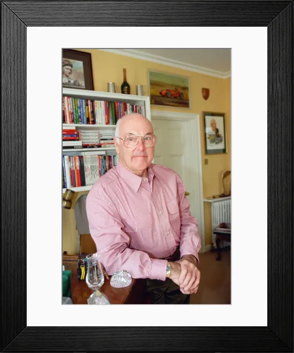 Framed Print : Motorsport commentator Murray Walker. 25th March 1997 Framed Print : Motorsport commentator Murray Walker. 25th March 1997